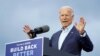 FILE - Democratic presidential candidate Joe Biden speaks during a campaign event at United Association Plumbers Local 27 in Erie, PA, Oct. 10, 2020.