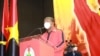 Presidente angolano, João Lourenço, discursa no 64º aniversário do MPLA, em Luanda, 12 Dezembro 2020