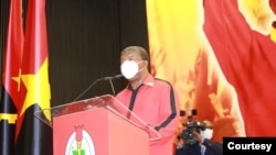 Presidente angolano, João Lourenço, discursa no 64º aniversário do MPLA, em Luanda, 12 Dezembro 2020