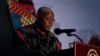 O Presidente do Gana, Nana Akufo-Addo, discursa em Accra.