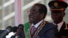 Zimbabwe's President Robert Mugabe addresses supporters during celebrations to mark the country's Defense Forces Day, in the capital Harare, Aug. 13, 2013.