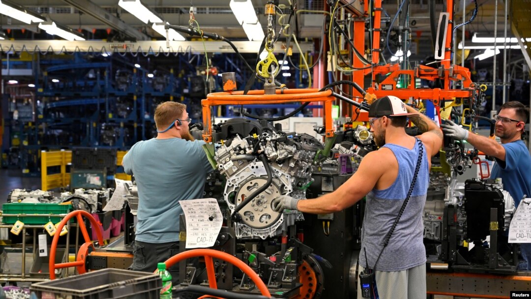 Línea de montaje de motores en la planta de General Motors en Spring Hill, Tennessee, Estados Unidos. 22 de agosto, 2019. 