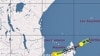 Trajectória do Irina, a caminho de Moçambique