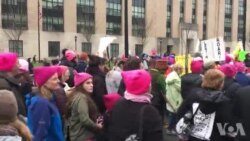 Bidiyon Zanga Zangar Mata Kan Manufofin Gwamnatin Donald Trump A Washington DC