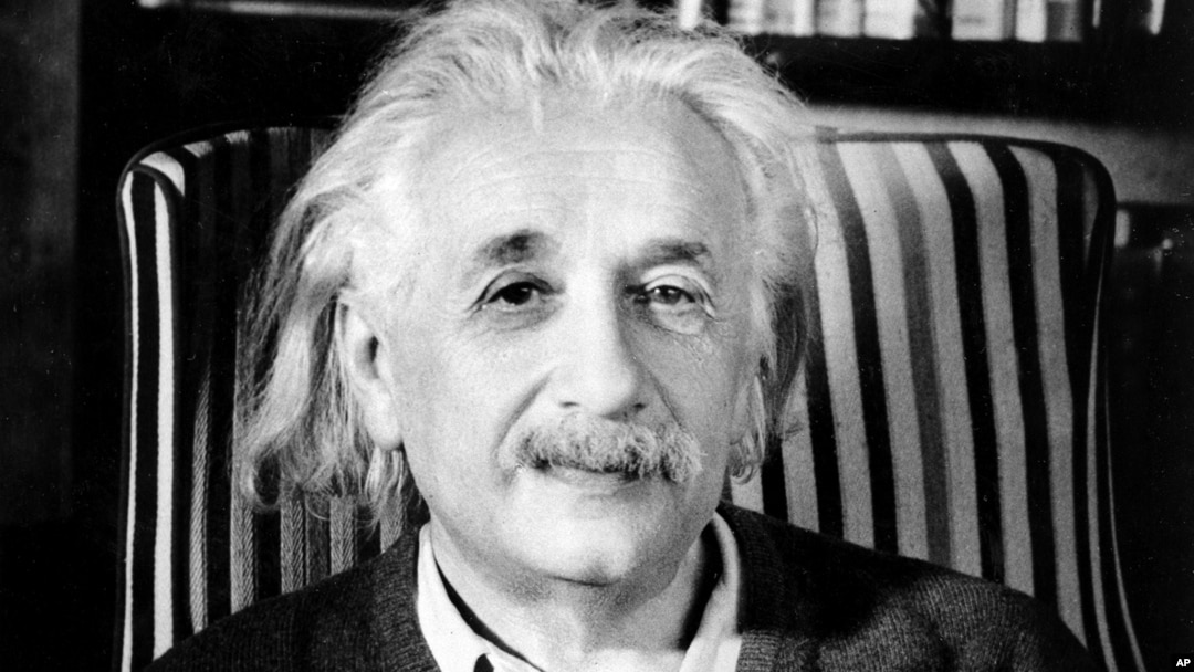 Prof. Albert Einstein is shown a few days before his 70th birthday in his home in Princeton, N.J., in March 1949.