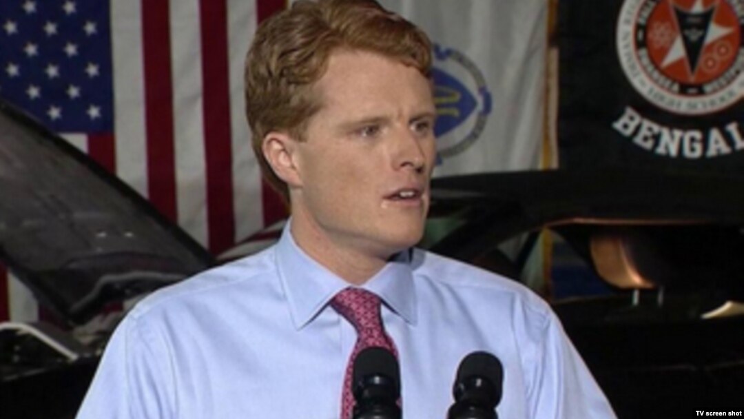 Rep. Joe Kennedy gives the Democratic response to President Donald Trump's State of the Union address, Jan. 30, 2018. 