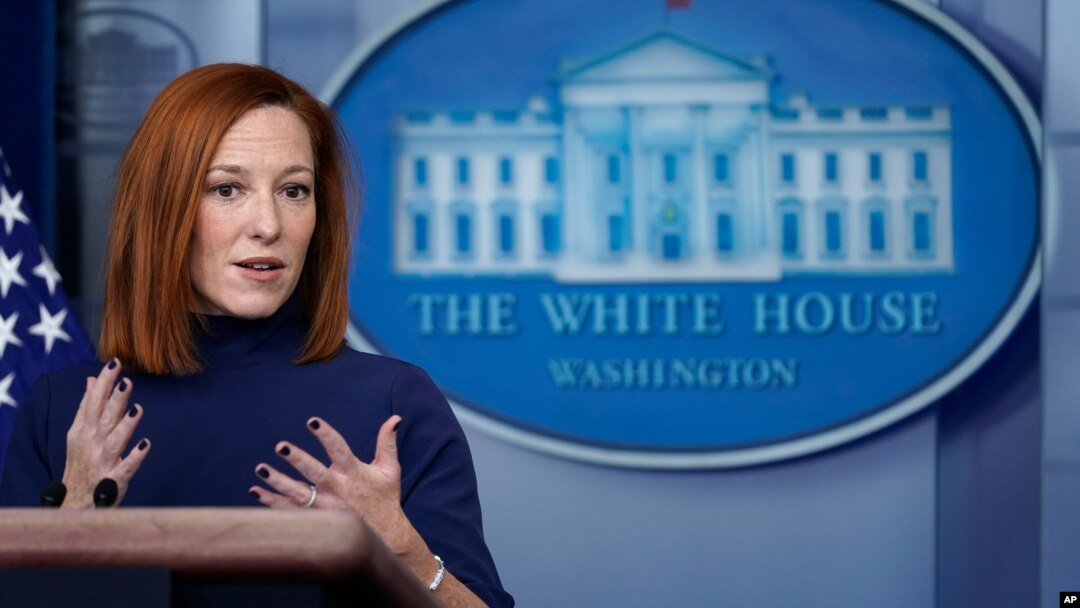 Oq uy matbuot kotibi Jen Psaki, Vashington, 2021-yil, 8-fevral