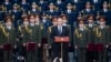 Russian President Vladimir Putin (C) delivers his speech at the opening of the Army-2015 international military show featuring the latest Russian weapons, in Kubinka, outside Moscow, Russia, June 16, 2015.