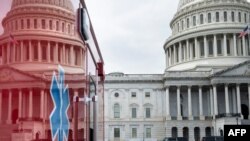 A view of the Capitol's Rotunda is seen reflected in an ambulance on Capitol Hill in Washington, March 24, 2020.