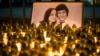 FILE - A memorial in Bratislava, Slovakia, for murdered journalist Jan Kuciak and his girlfriend, Martina Kusnirova, Feb. 28, 2018. Since 2015, several journalists have been killed in EU countries, including Kuciak whose work included investigating possible government corruption.