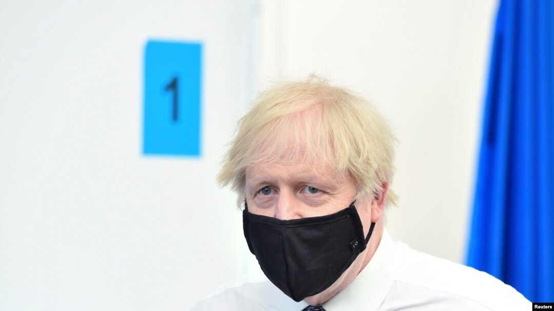 Britain's Prime Minister Boris Johnson visits a coronavirus vaccination site at the Business Design Centre in Islington, London, Britain, May 18, 2021. 