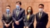 香港律師會8月24日舉行的理事改選，其中4名被視為親建制派的當選人（右起）傅嘉綿、黃巧欣、陳國豪、袁凱英 (美國之音/湯惠芸)
