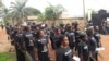 FILE - Women protesters march in Yaounde, Cameroon, March 9, 2018. (M. Kindzeka/VOA)