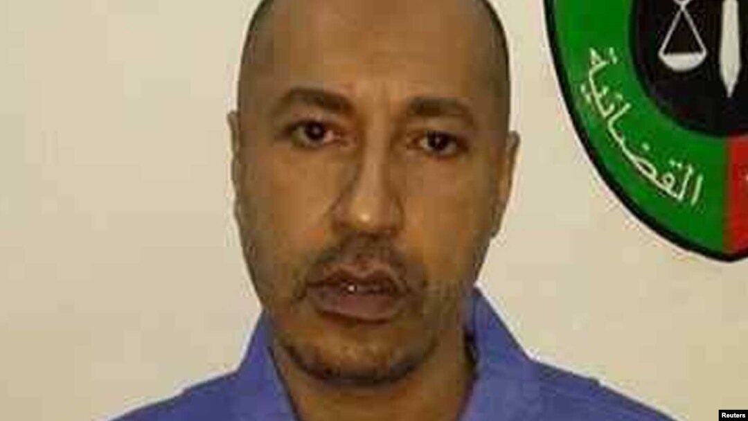 Sa'ad Gaddafi a gidan kaso a birni Tripoli bayan da aka mika shi ga hukumar kasar Libya.