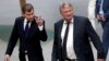 Christian Lüth, spokesman of the Alternative for Germany (AfD) party, left, and Joerg Meuthen, co-chairman of the Alternative for Germany (AfD) party, right, arrive for a press conference in Berlin, Germany, Sept. 2, 2019.